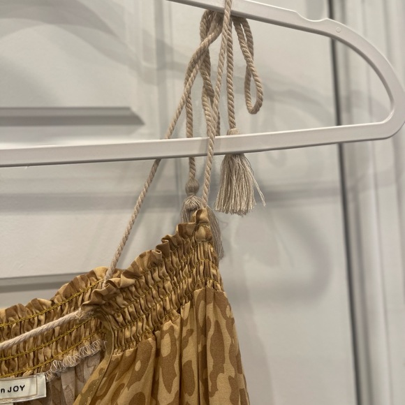 Ethan n Joy Woman’s Tiered Neutral Tone Safari Animal Print Maxi Dress Large - Picture 9 of 12